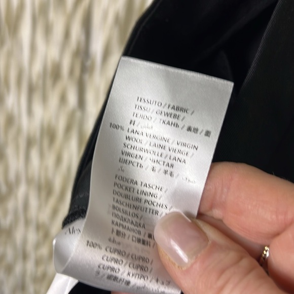 Alexander McQueen Black Wool Cuffed Cropped Trouser Size 46/US12 - Picture 11 of 11